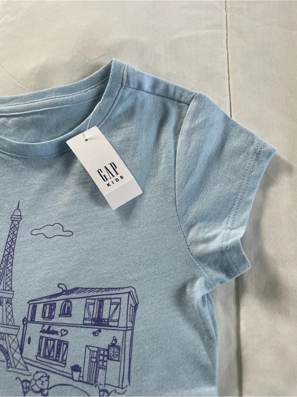 GAP Light Blue Paris Graphic Tee for Kids